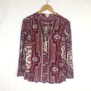 Anthropologie Tiny Devas Popover Paisley Top S